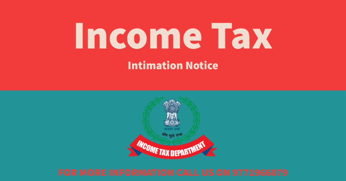income tax intimation letter